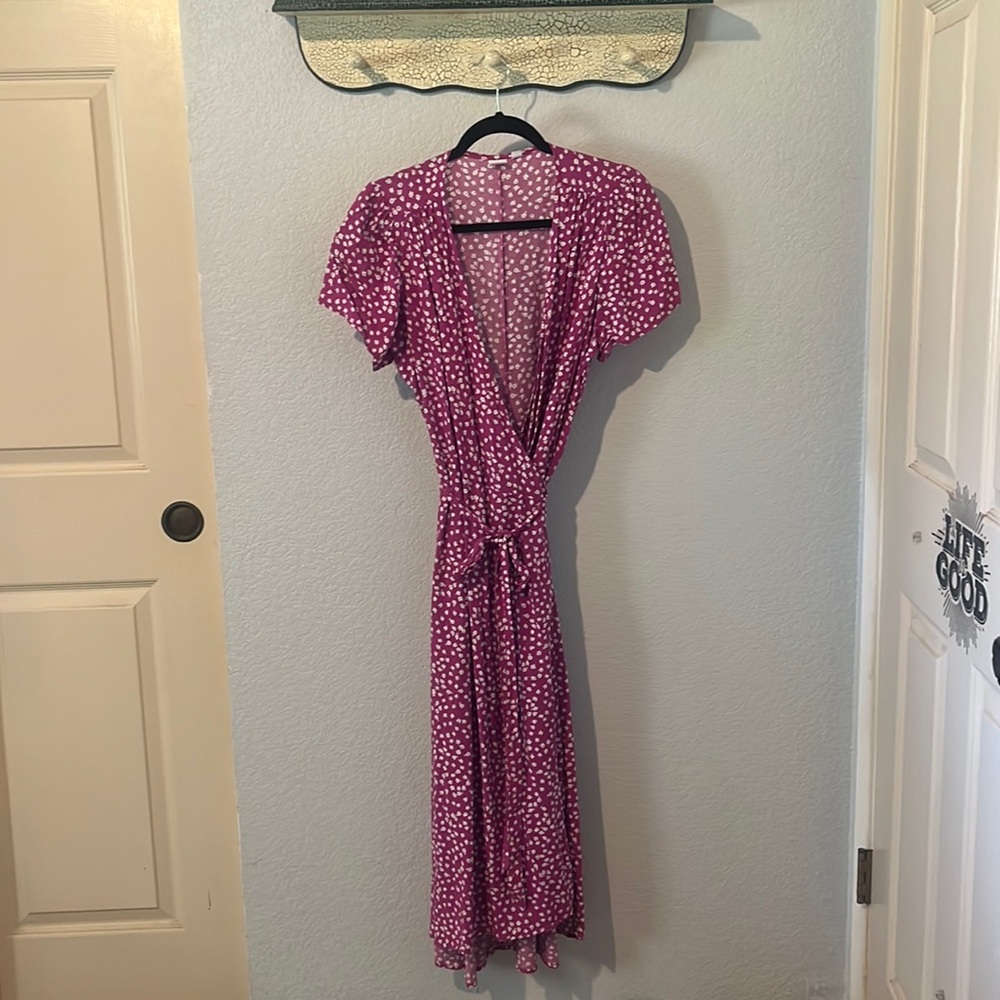 Gap Floral Wrap Dress